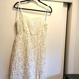 White textured dress